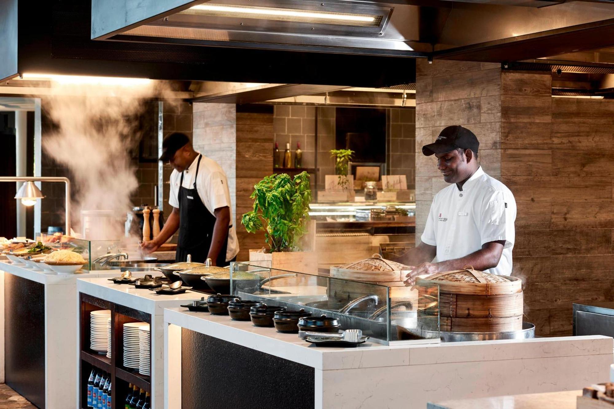 Fiji Marriott Resort Momi Bay Zewnętrze zdjęcie A live kitchen on board a cruise ship